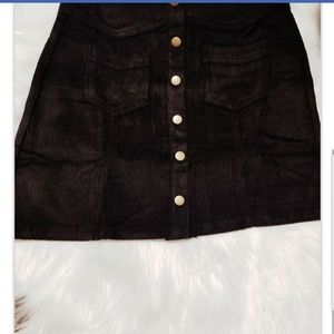 Black Corduroy Skirt